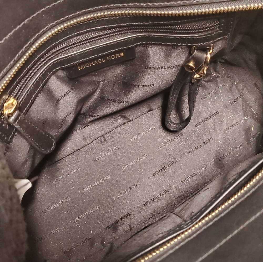 Michael Kors Leopard Print and Gold Tote Bag - Picture 9 of 14